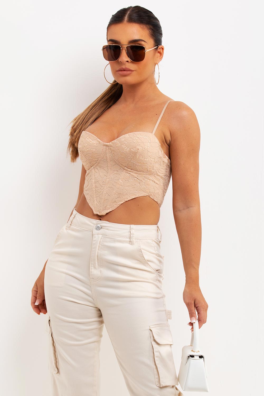 lace cupped corset top going out outfit