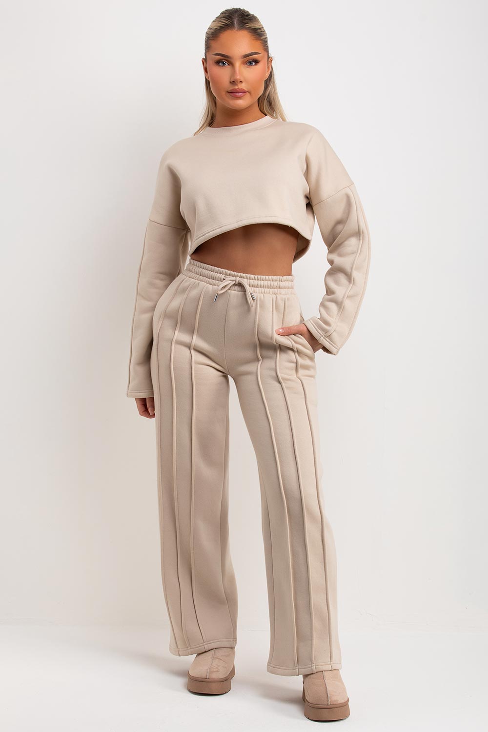seam joggers and sweatshirt tracksuit co ord