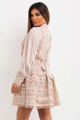 crochet lace dress long sleeves