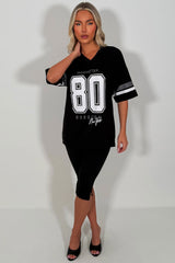 womens oversized t shirt with manhattan 88 print everyday casual outfit styledup uk