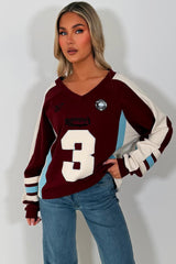 womens athletic jumper oversized sweatshirt with slogans styledup loungewear 