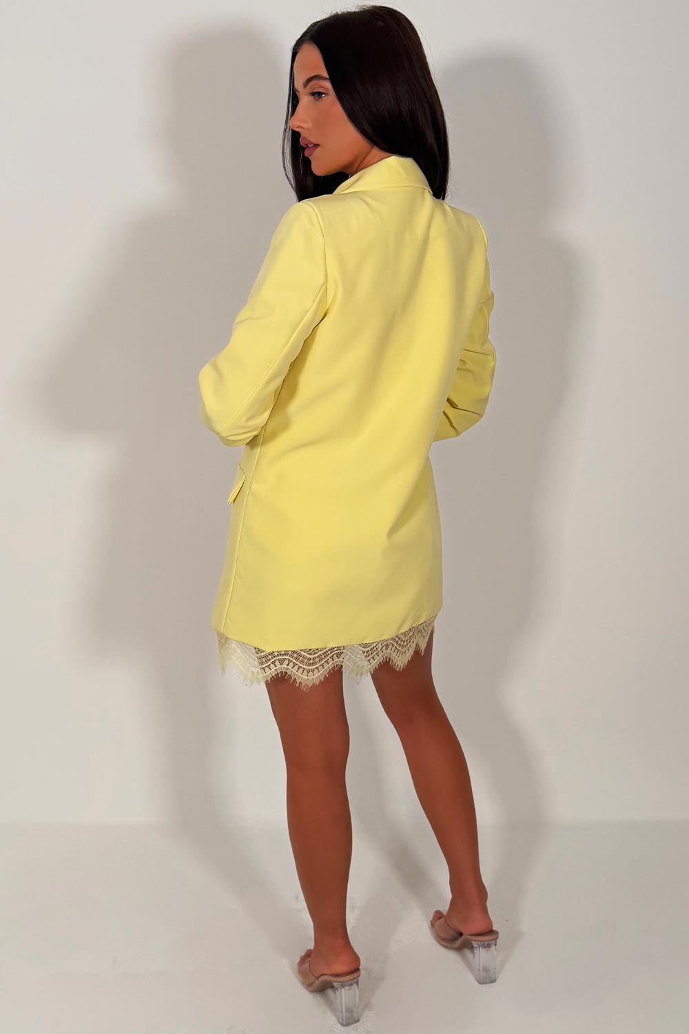 lace trim blazer womens styledup fashion