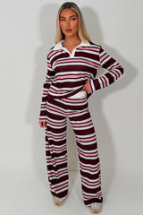 womens long sleeve sweatshirt and joggers tracksuit set airport outfit uk