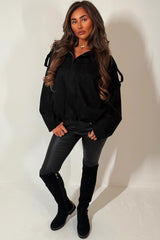 faux suede zip up bomber jacket shoulder tabs womens outerwear 
