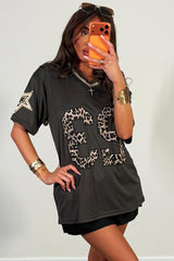 womens football jersey t shirt with los angeles print