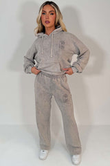 womens c emblem hoodie and joggers lounge set tracksuit co ord styledup uk
