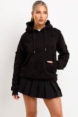 cross applique hoodie womens