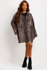 womens leopard print jacket oversized