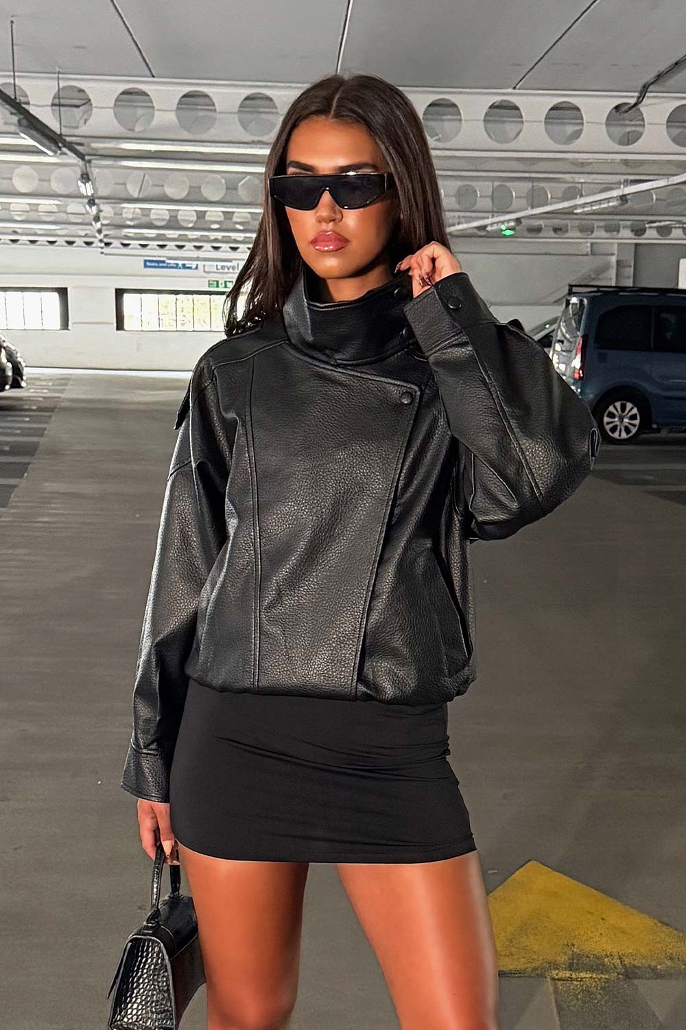 womens zara faux leather jacket uk styledup