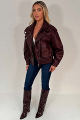 zara faux leather jacket for womens uk