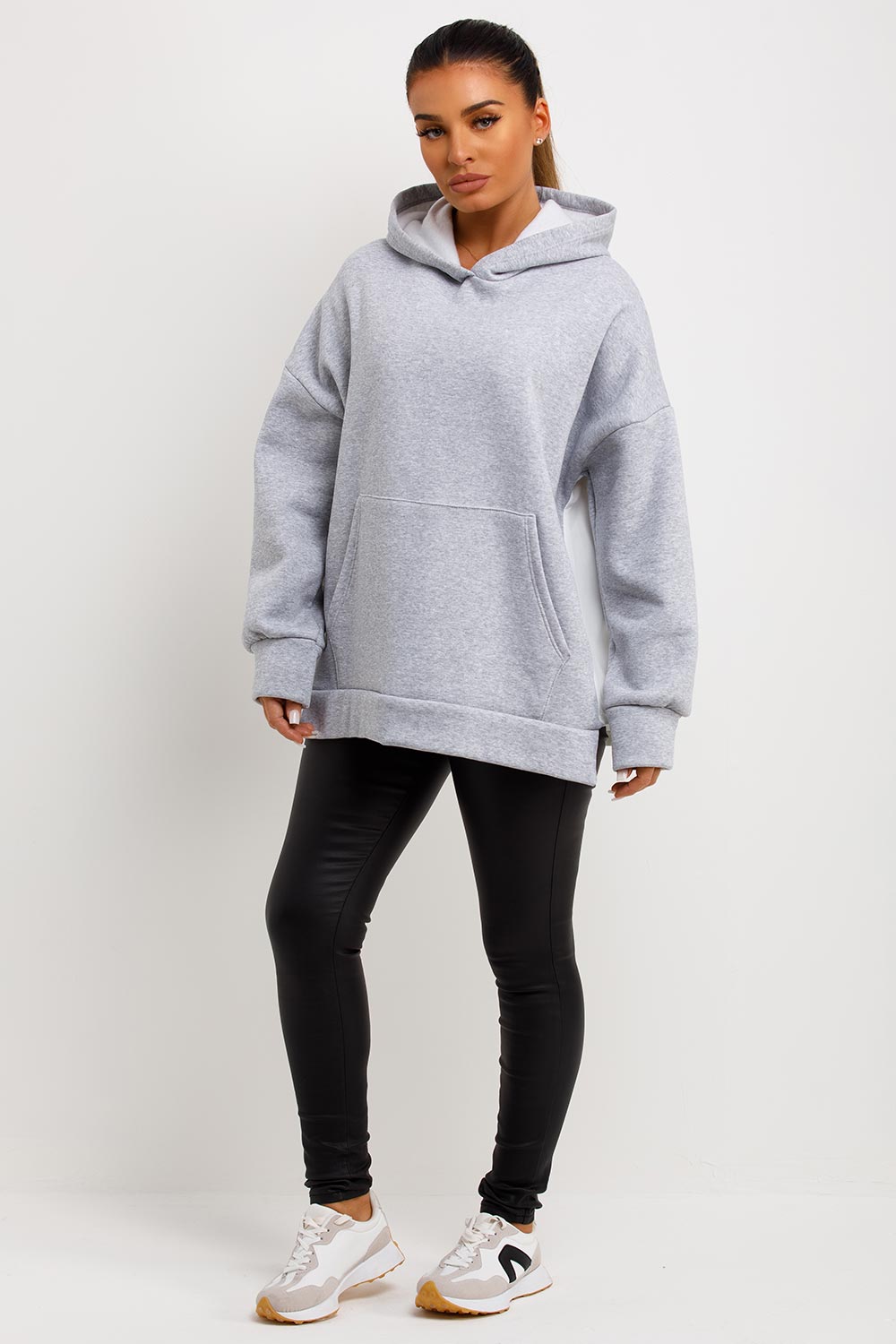 womens oversized hoodie with contrast back
