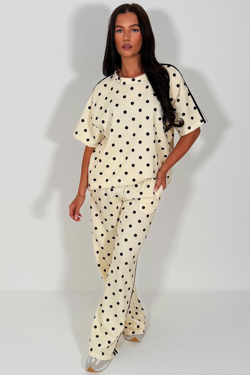 womens polka dot lounge set styledup sale uk