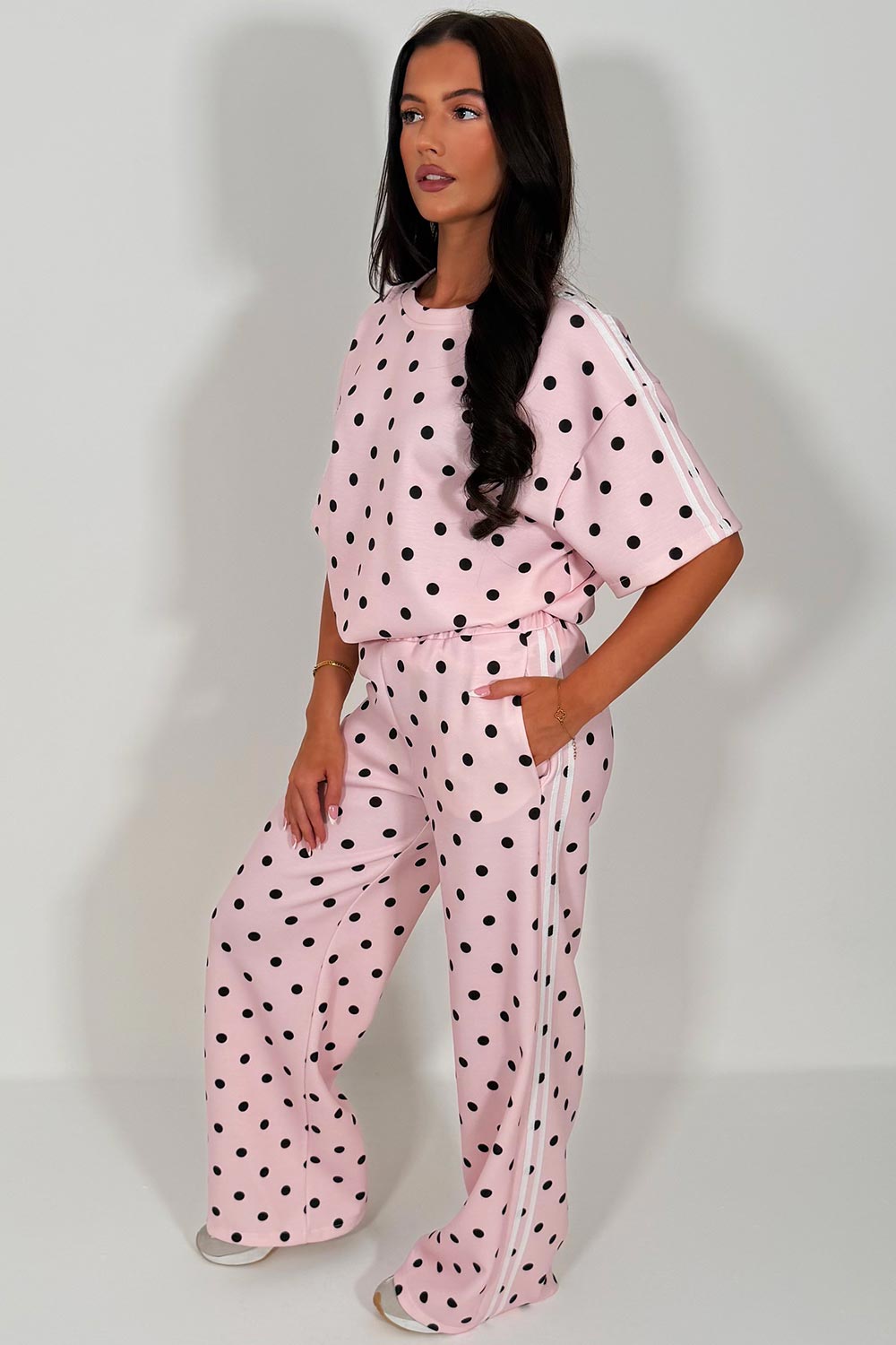 womens polka dot lounge set styledup sale uk