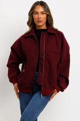 womens soft bomber jacket with lapel collar zara uk 