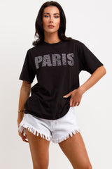 paris slogan womens t shirt