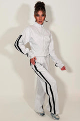 womens side stripe tracksuit lounge set co ord sale airport outfit styledup 