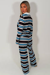 womens striped sweatshirt and joggers loungewear set airport outfit casual everyday work outfits styledup uk sale