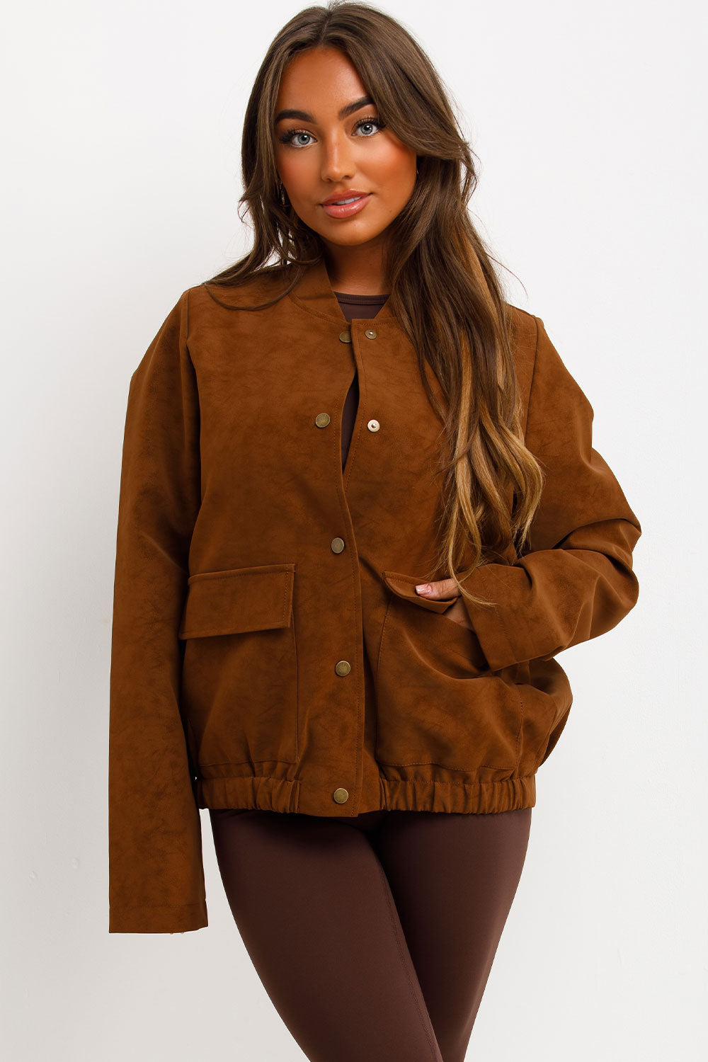 womens faux suede bomber jacket zara uk sale