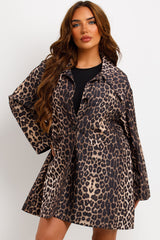 womens leopard print oversized jacket 