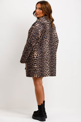 womens oversized leopard print jacket