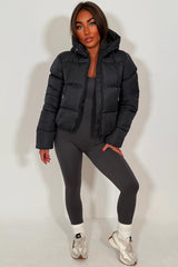 zara womens charcoal grey winter jacket sale