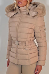 womens padded puffer winter jacket styledup uk