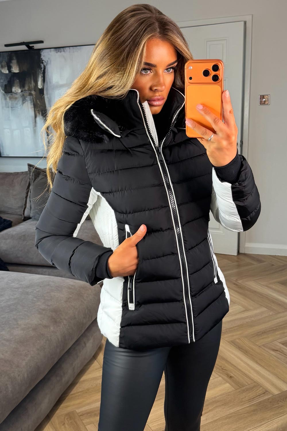 womens padded puffer winter jacket styledup uk
