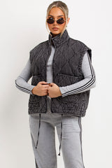 quilted padded puffer gilet with funnel neck zara womens