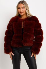 faux fur bubble coat womens