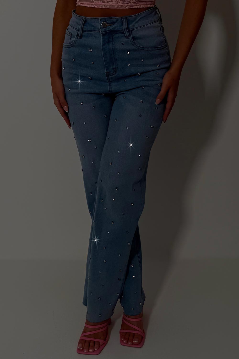 womens diamante rhinestone wide leg jeans for womens zara uk sale 