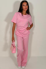 cinched waist fitted top and trousers two piece co ord womens everyday travel outfit styledup uk