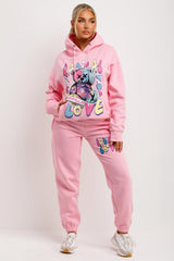 womens tracksuit hoodie and joggers co ord set