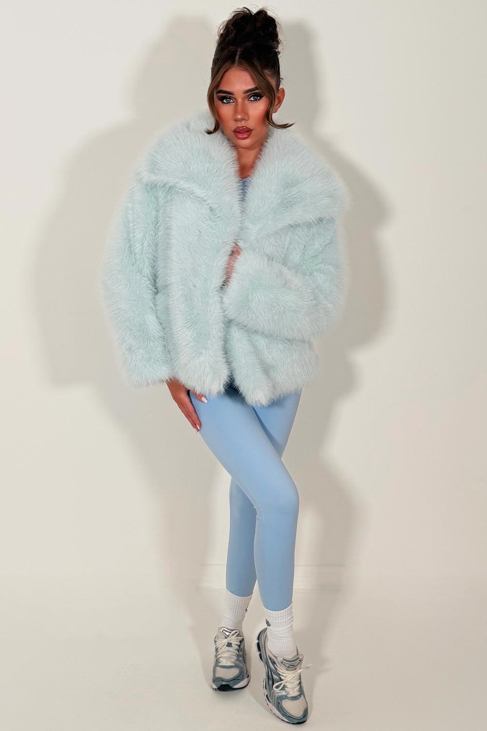 womens faux fur jacket zara uk