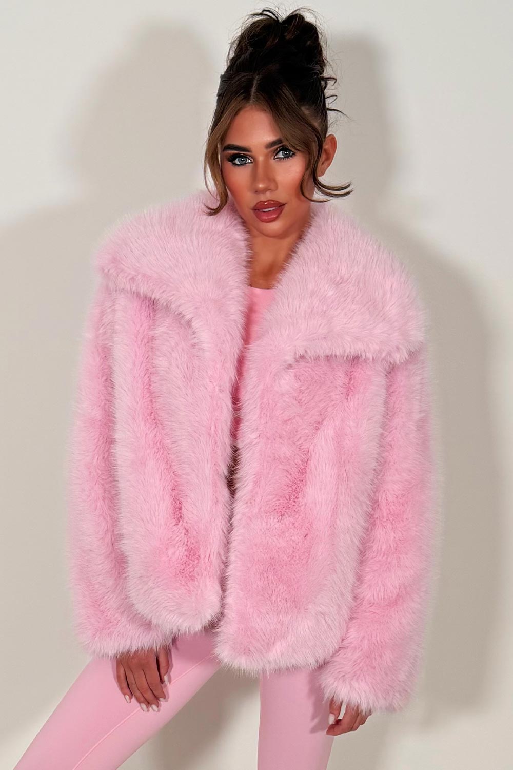 womens zara fur jacket styledup