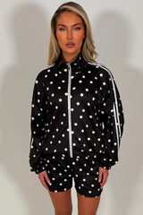 womens polka dot shorts and track jacket adidas co ord set uk sale styledup
