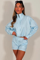 womens polka dot shorts and jacket two piece co ord set adidas uk