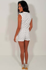 womens shorts tracksuit polka dot print summer holiday outfit