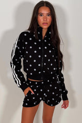 womens polka dot short tracksuit summer holiday outfit styledup uk