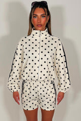 womens polka dot shorts and track top co ord adidas uk sale styledup 