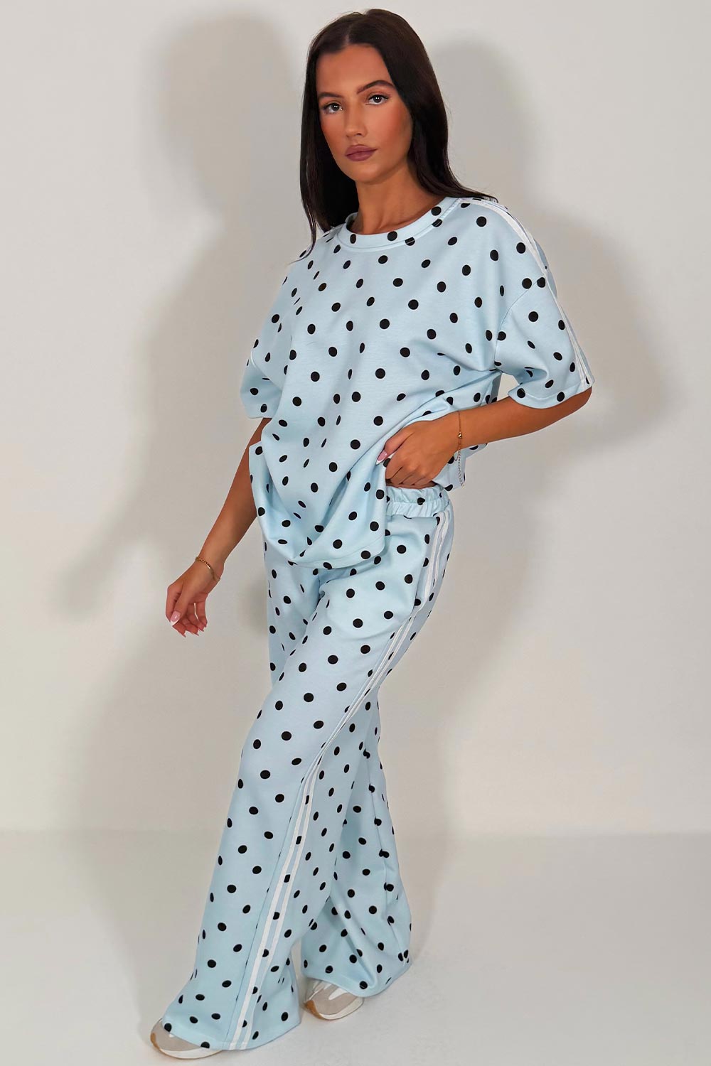 womens polka dot lounge set styledup sale uk
