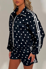 polka dot shorts and track jacket co ord shorts tracksuit set styledup 