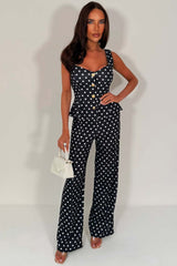 gold button top and waistcoat co ord going out occasion polka dot outfit for womens styledup uk