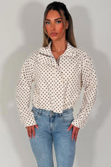 long sleeve polka dot wind breaker festival jacket zara sale uk