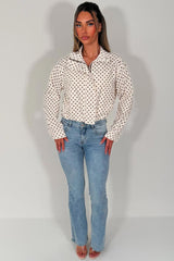 womens polka dot festival jacket for summer polka dot print sale