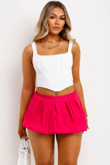 puffball mini skirt low rise