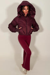 padded puffer crop jacket with hood styledup 