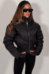 crop puffer jacket for gym alo yoga sale uk