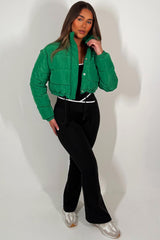 crop puffer jacket bershka 