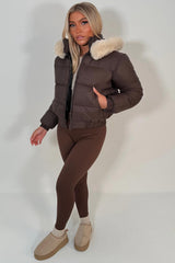 fur hood padded puffer winter jacket styledup uk