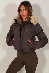 brown padded puffer jacket styledup uk winter outerwear for zara womens